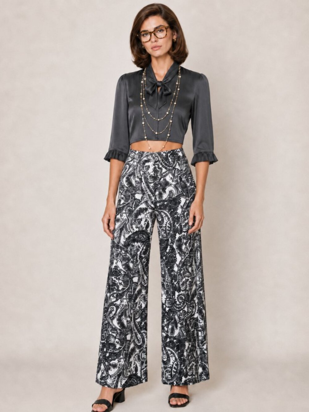 Faithfull the Brand Sybil linen boho paisley print pants -- Brand New With Tags